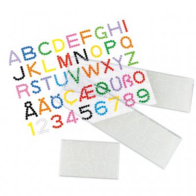 Motivsteckplatten Buchstaben und Zahlen