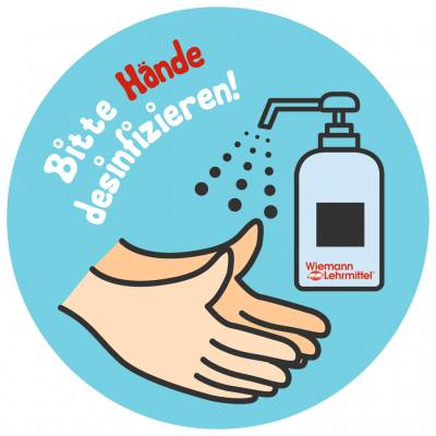 „Bitte Hände desinfizieren“ Sticker