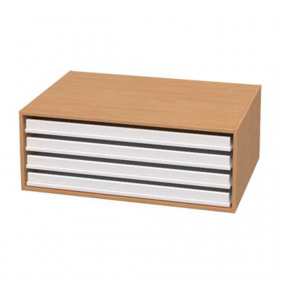 Aufsatz für Papier- und Bildertruhen, 4 große Schubladen