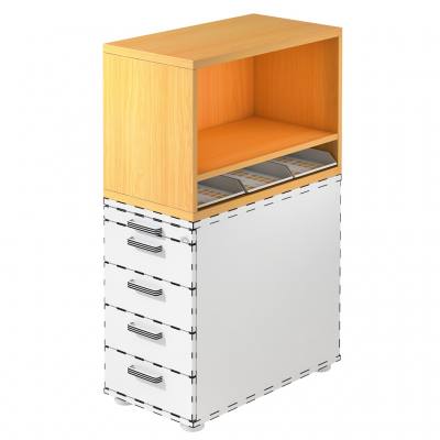 Aufsatz-Regal für Anstellcontainer