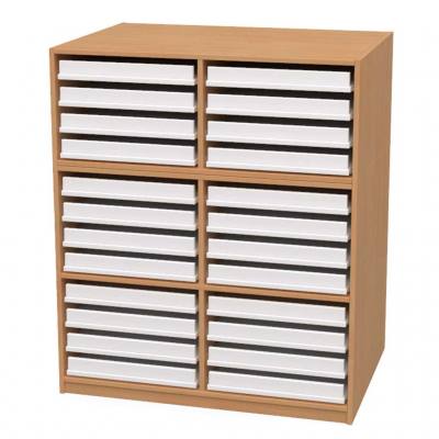 Papier- und Bildertruhen mit Aufsatz, 24 kleine Schubladen