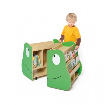 Bücherkiste Frosch, fahr- und klappbar
