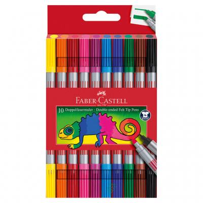 Faber-Castell® Doppelfasermaler, 10 Stück im Kunststoffetui