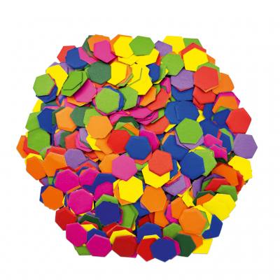 Hexagon-Mosaik, 2.000 Teile, 1,3 x 1,4 cm