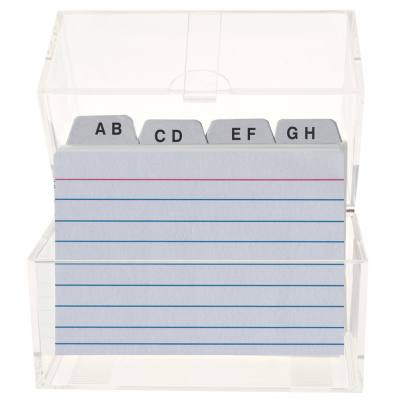 Karteikasten, A8, inkl. 100 Karteikarten und Register