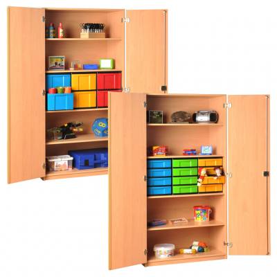 Modulus® Gruppenraum-Schrank mit Schüben und 4 Böden, 2 davon verstellbar