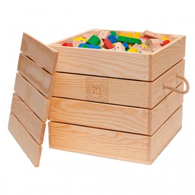 Kooglo Holzbausteine Farbig und Natur, magnetisch, 300 Teile
