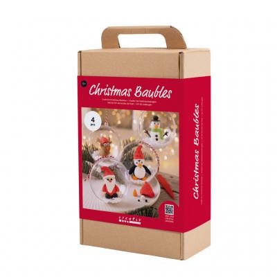 Kreativ-Set Christbaumkugeln, 4 Stück, Ø 9 cm