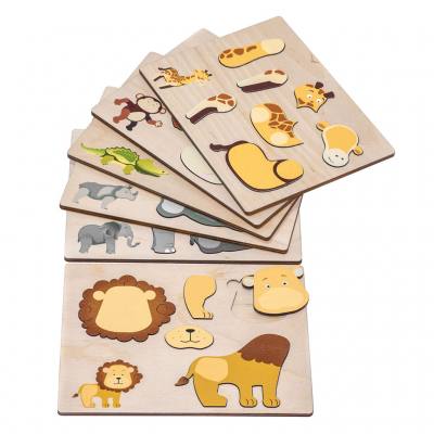 Magnetpuzzle Wildtiere, 6er-Set
