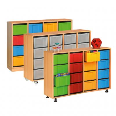 Modulus® Eigentums- & Materialschrank, 4-reihig,16 große Schübe