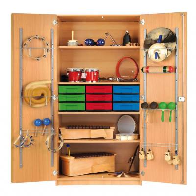 Modulus® Musikschrank, 4 verstellbare Böden, 9 kleine Schübe