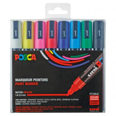 POSCA Grundfarben, 8er Set