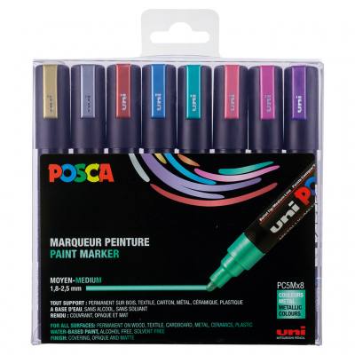 POSCA Metallic-Stifte, 8er Set