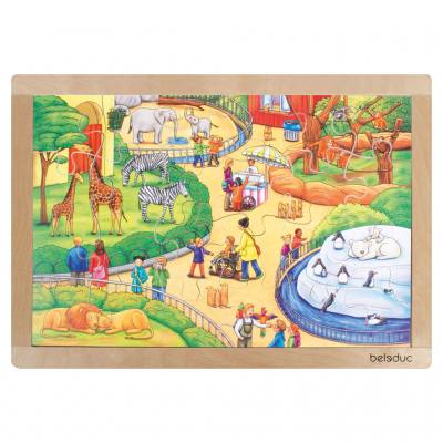 Puzzle für Sprach- und Sachunterricht, 24 Teile, Tierpark