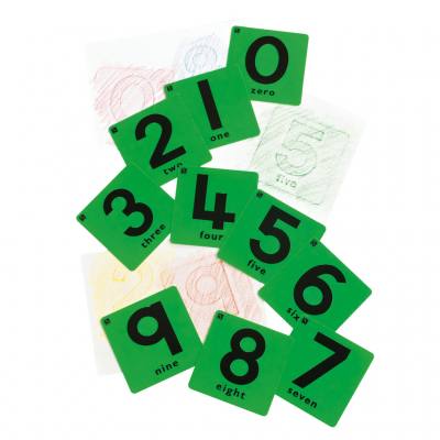 Rubbelplatten mit Zahlenmotiven