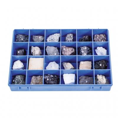 Sammlung – 24 Gesteine im Aufbewahrungskoffer