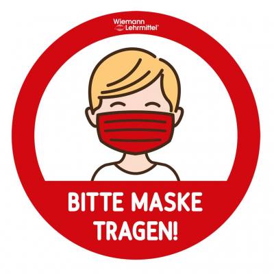 10er Set Türaufkleber "Bitte Maske tragen"