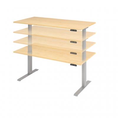Steh- und Sitzschreibtisch, 120 x 80 cm, höhenverstellbar 64–129 cm