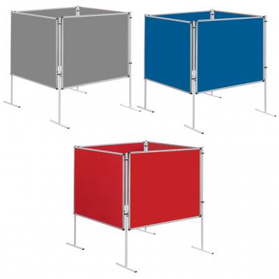 Stellwand Sparset 4  - Quadrat in 3 verschiedenen Farben