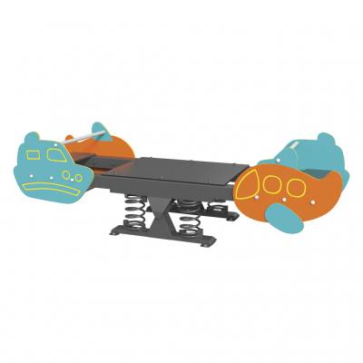Vierer-Federwippe Flugzeug und Boot