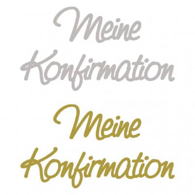 Wachsschrift "Meine Konfirmation", silber oder gold