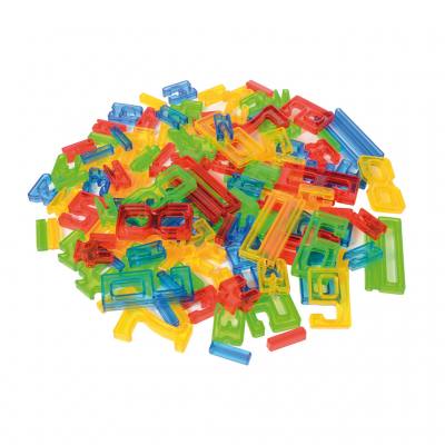 Zahlen-Bausteine transluzent, 140er Set