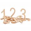 10 Ziffern aus Holz 0-9 magnethaftend