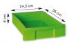 Modulus® Gruppenraum-Regal, 2-reihig, 6 Fächer, 16 kleine Schübe, mit Sockel