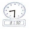Uhrenstempel 1-12 Uhr analog/digital