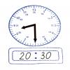 Uhrenstempel 1-24 Uhr analog/digital