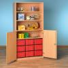 Modulus® Halbtüren-Schrank mit 2 Türen, Breite: 95 cm, 4 Böden, 9 große Schubladen