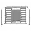 Modulus® Liegepolsterschrank „Jupiter“, 15 Ablagefächer für 9 Liegepolster mit 160 cm Länge mit Türen