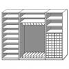 Modulus® Liegepolsterschrank "Saturn", 14 Ablagefächer, 20 kleine Schubladen, für 9 Liegepolster mit 140 cm Länge, ohne Türen