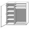 Modulus® Liegepolsterschrank „Venus“, 7 Ablagefächer, Tür links, für 9 Liegepolster, Länge: 140 cm