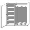 Modulus® Liegepolsterschrank „Venus“, 6 Ablagefächer, Tür links, für 9 Liegepolster, Länge: 160 cm