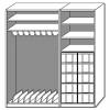 Modulus® Liegepolsterschrank „Mars“, 5 Ablagefächer, 10 große Schübe, für 9 Liegepolster, Länge: 140 cm