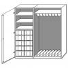 Modulus® Liegepolsterschrank „Mars“, 4 Ablagefächer, 10 große Schübe, Tür links, für 9 Liegepolster, Länge: 160 cm