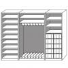 Modulus® Liegepolsterschrank „Neptun“, 14 Ablagefächer, 10 große Schubladen, für 9 Liegepolster mit 140 cm Länge