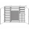 Modulus® Liegepolsterschrank „Neptun“, 14 Ablagefächer, 10 große Schubladen, für 9 Liegepolster mit 140 cm Länge + Türen