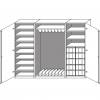 Modulus® Liegepolsterschrank „Pluto“, 13 Ablagefächer, 10 große Schubladen, für 9 Liegepolster mit 160 cm Länge + Türen