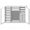 Modulus® Liegepolsterschrank „Uranus“, 14 Ablagefächer, 20 kleine Schubladen, für 9 Liegepolster mit 140 cm Länge, mit Türen