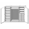 Modulus® Liegepolsterschrank „Uranus“, 13 Ablagefächer, 20 kleine Schubladen, für 9 Liegepolster mit 160 cm Länge, mit Türen