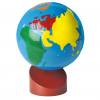 Globus mit Erdteilen in Farbe