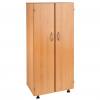 Modulus® Hohes Klassenzimmer-Regal mit Türen, 2-reihig, fahrbar oder feststehend