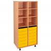 Modulus® Hohes Klassenzimmer-Regal, 2-reihig, fahrbar oder feststehend