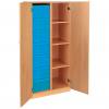 Modulus® Hohes Klassenzimmer-Regal mit Türen, 2-reihig, fahrbar oder feststehend