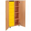 Modulus® Hohes Klassenzimmer-Regal mit Türen, 2-reihig, fahrbar oder feststehend