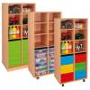 Modulus® Hohes Klassenzimmer-Regal, 2-reihig, fahrbar oder feststehend