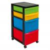 Modulus® Rollcontainer mit 2 kleinen und 2 großen Schubladen
