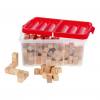 Soma-Würfel Bausatz, naturfarben, 150 Holzwürfel, Material für 5 Würfel